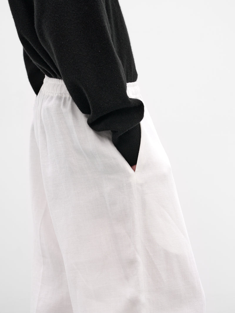White Hemp Baggy Trousers (U261-P048-L011-WHITE)