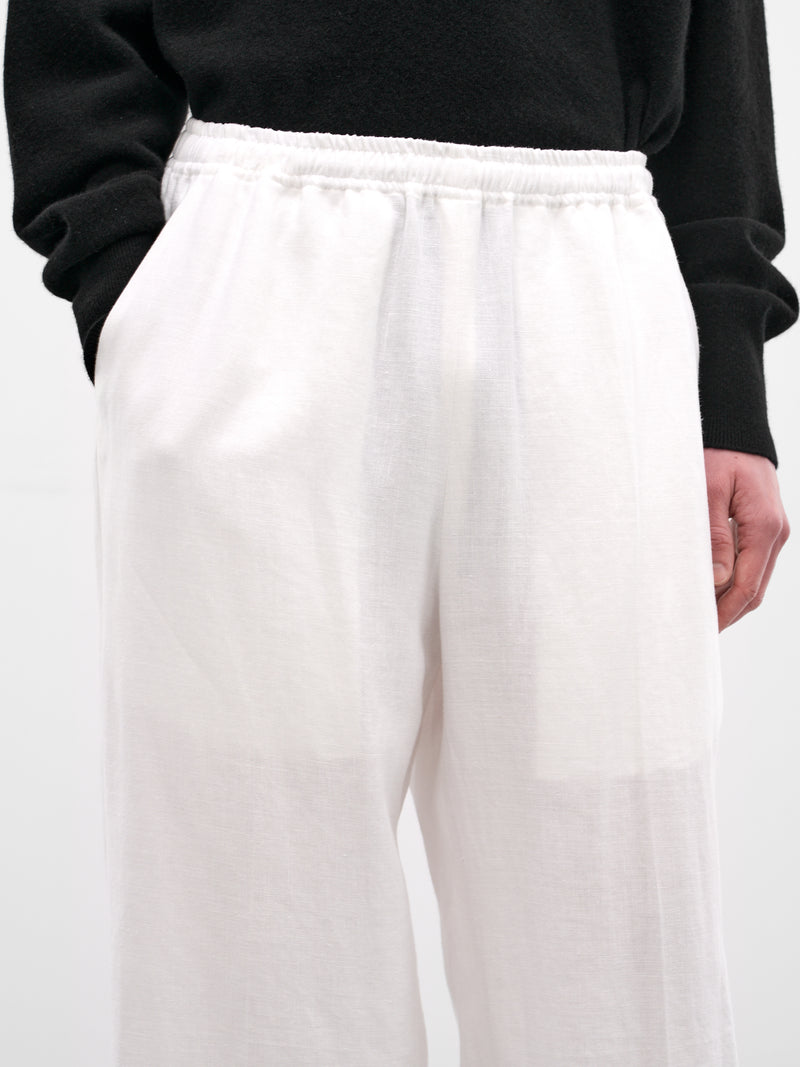 White Hemp Baggy Trousers (U261-P048-L011-WHITE)