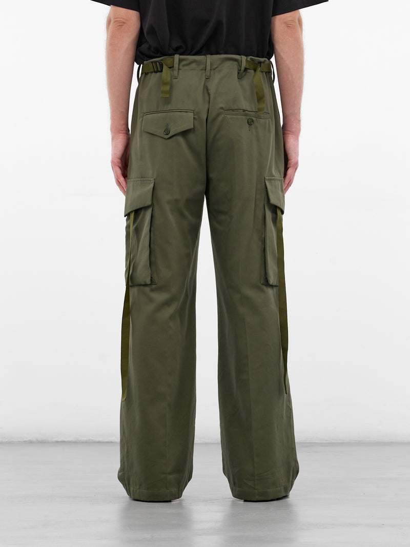 Safari Green Cashmere Cargo Pants (U261-P068-C038-SAFARI-GREEN)