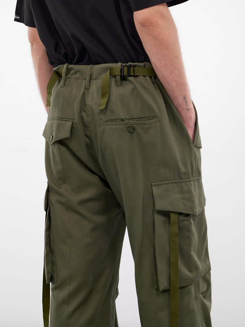 Safari Green Cashmere Cargo Pants (U261-P068-C038-SAFARI-GREEN)