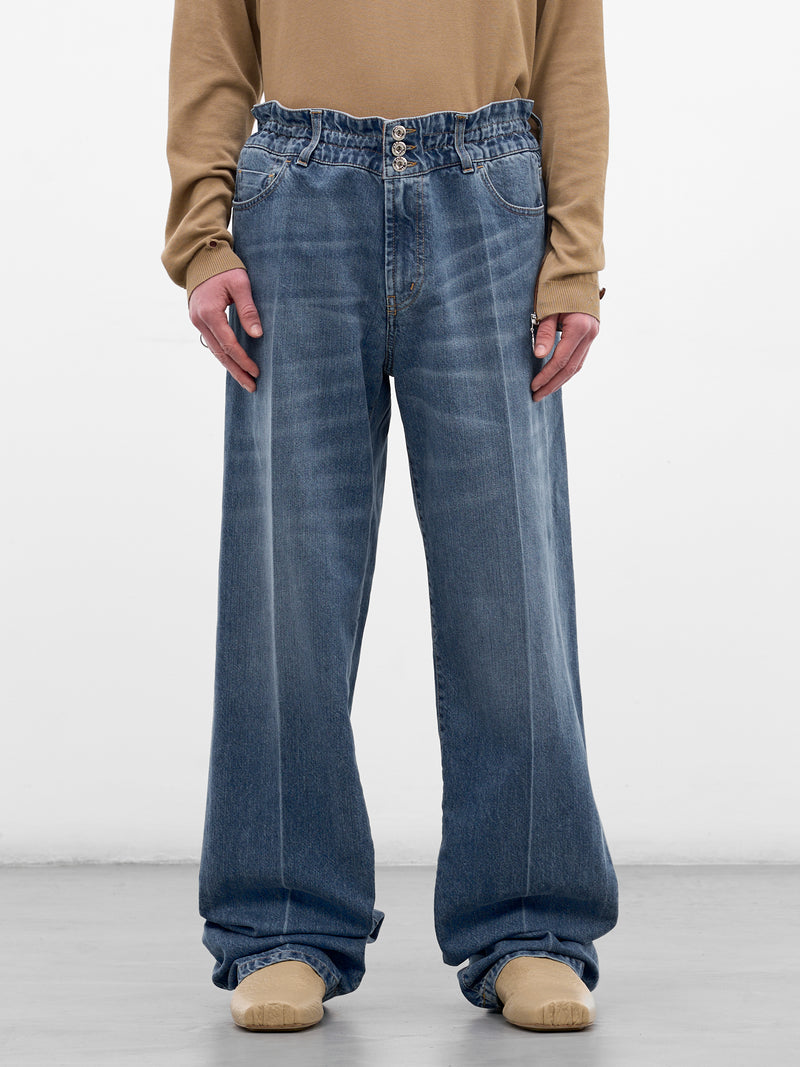 Indigo Denim-Paper Baggy Jeans (U261-P074-C040-INDIGO-WASH)