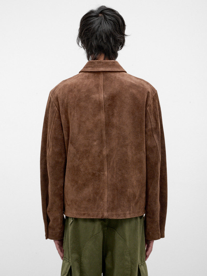 Brown Lamb Leather Zip Jacket (U262-J070-K016-DARK-BROWN)