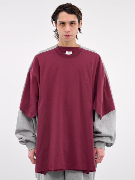 Tシャツ・カットソー HUECLOSET NWO Pigment Washing Long Sleeve (Unisex) SE426 Merged T-Shirt Sweatshirt (UA66CW630G-GREY-MELANGE-BORDEA)
