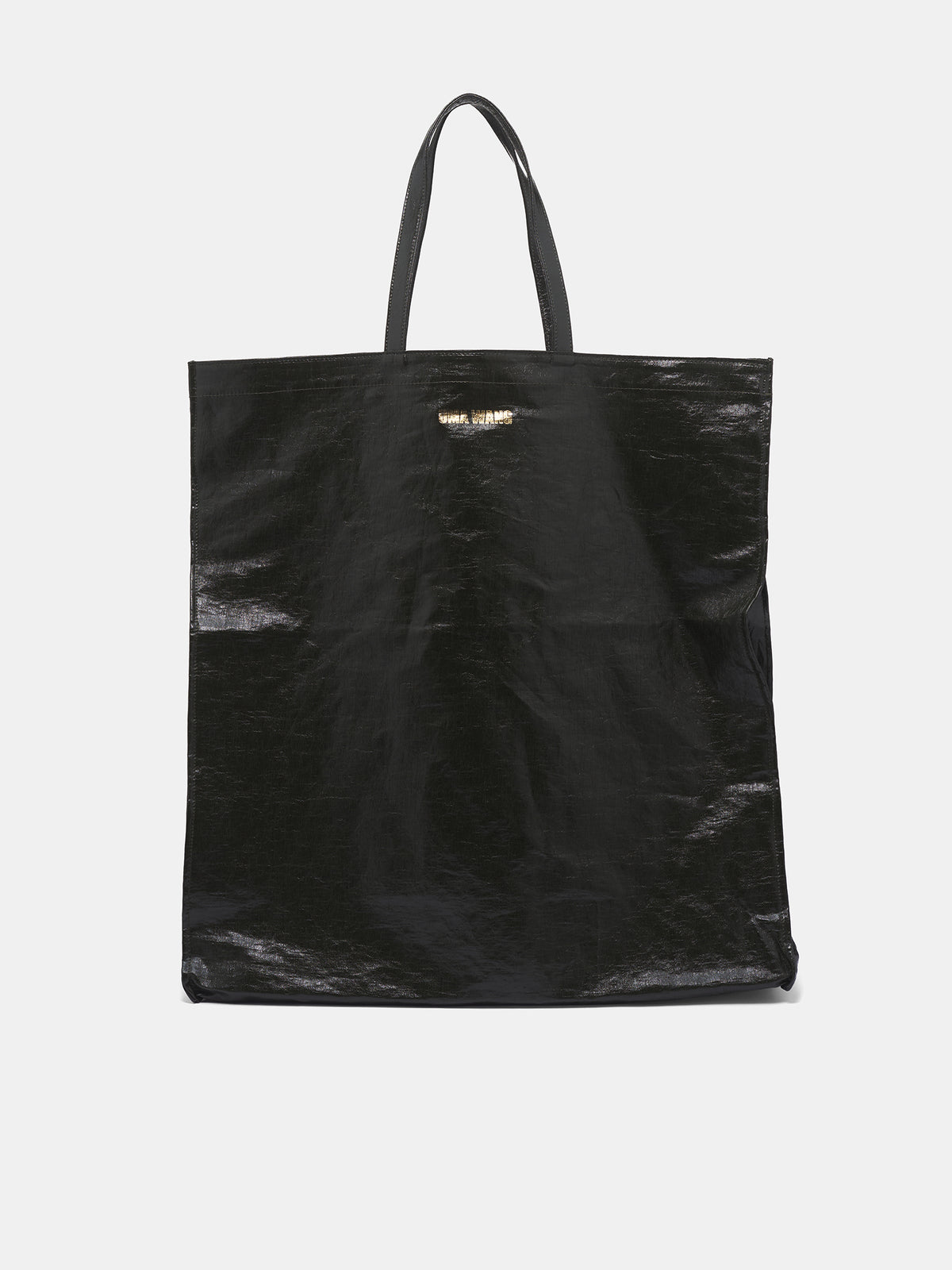 Black Coated Canvas Shopping Bag (UB0065-UW490-DARK-GREEN)