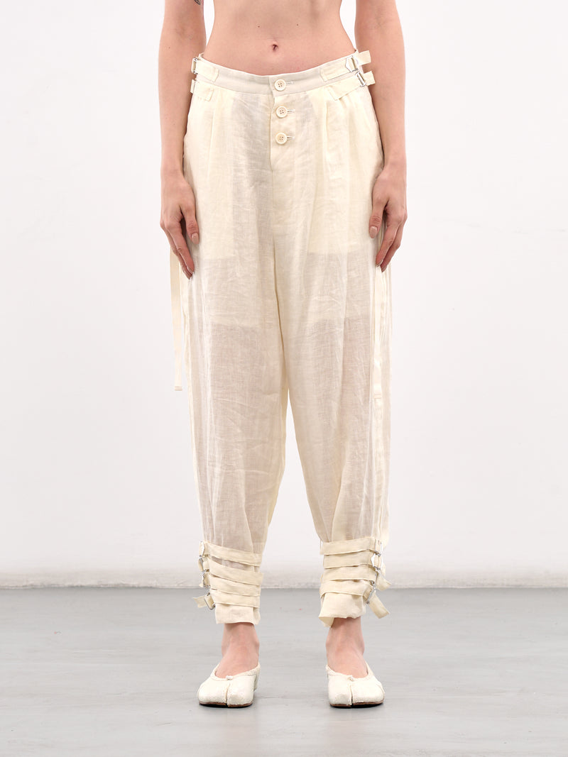 Cinch Strap Trousers (UC1E1501-2-OFF-WHITE)