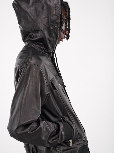 Black bomber jacket with detachable sleeves | The Kooples US