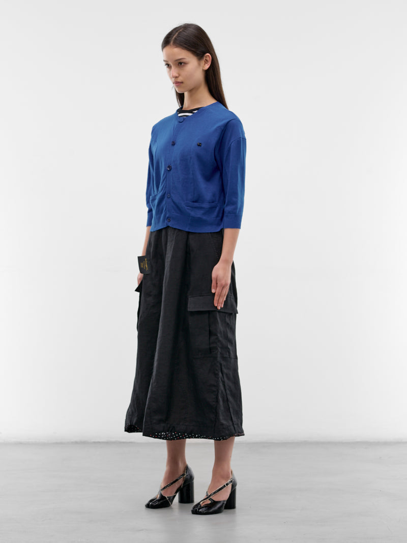 Layered Hybrid Midi Dress (UC1F1702-BLUE)