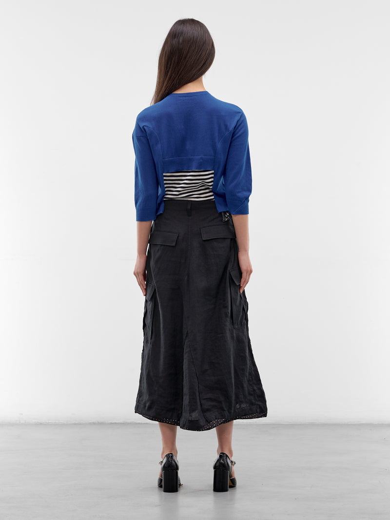 Layered Hybrid Midi Dress (UC1F1702-BLUE)