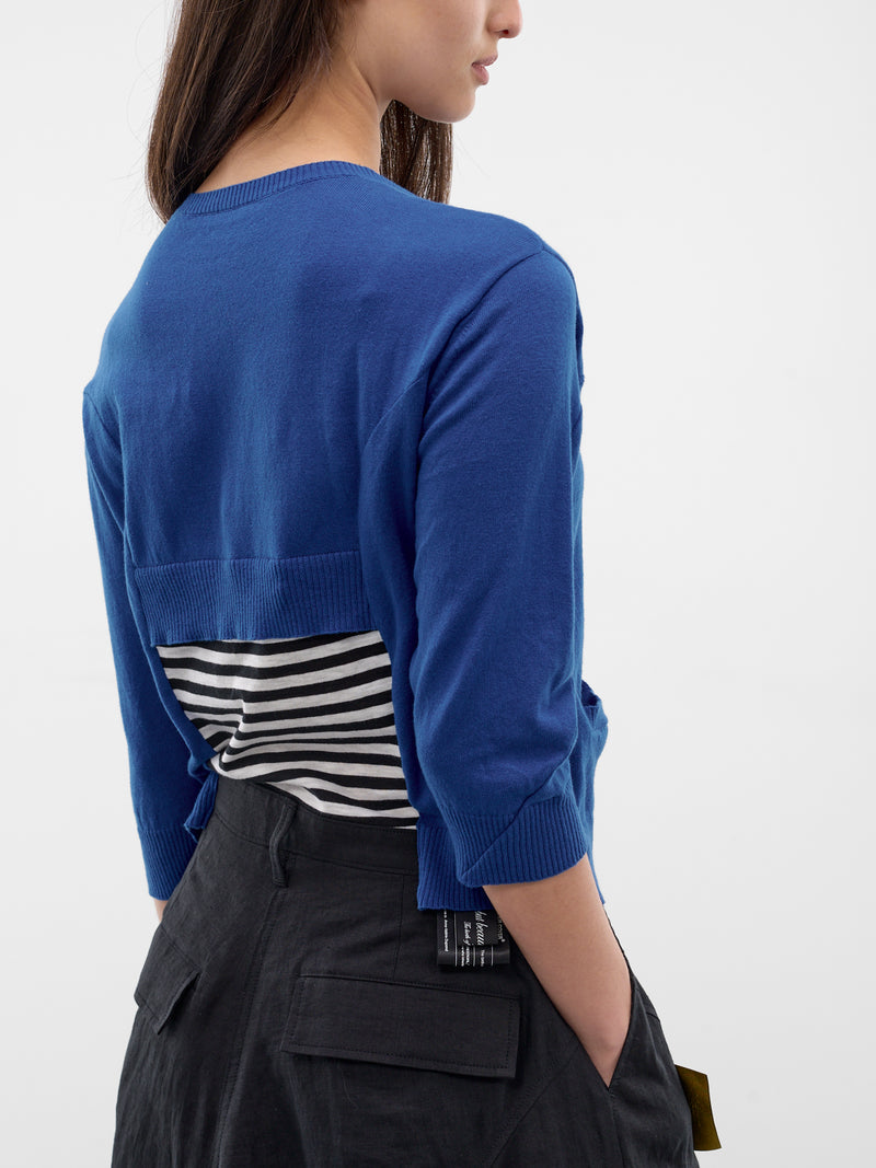 Layered Hybrid Midi Dress (UC1F1702-BLUE)