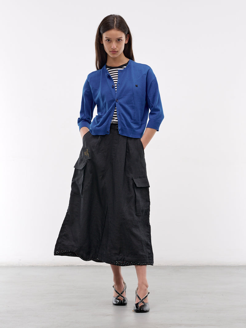 Layered Hybrid Midi Dress (UC1F1702-BLUE)