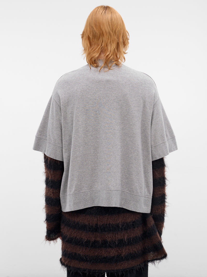 Gray Teddy Bear Boxy Sweatshirt (UC1F1893-2-TOP-GRAY)