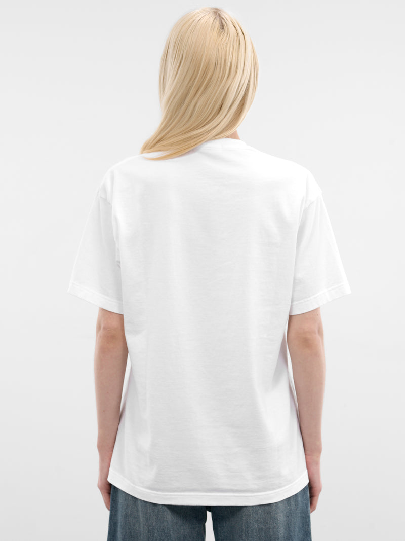 White Trompe L'oeil Necklace Tee (UC1F2803-WHITE)