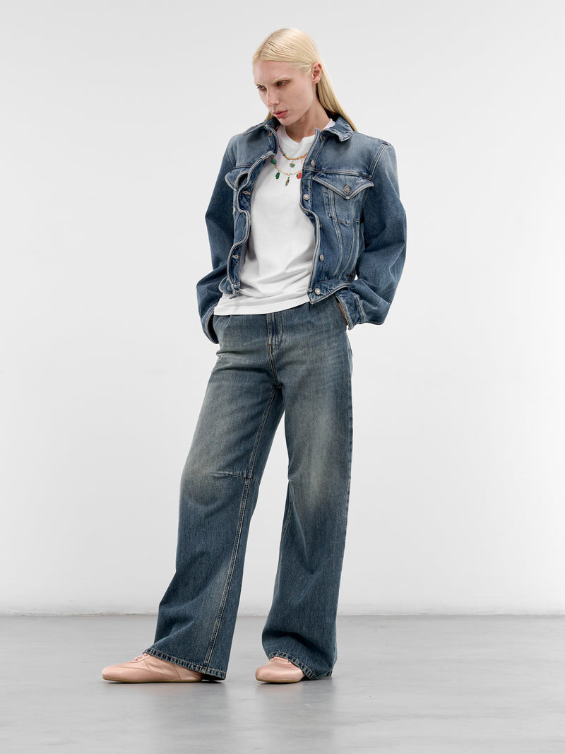 White Trompe L'oeil Necklace Tee (UC1F2803-WHITE)