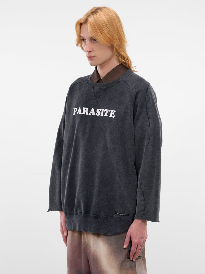 Black Faded Cotton Parasite Sweatshirt (UC1F4808-1-BLACK)