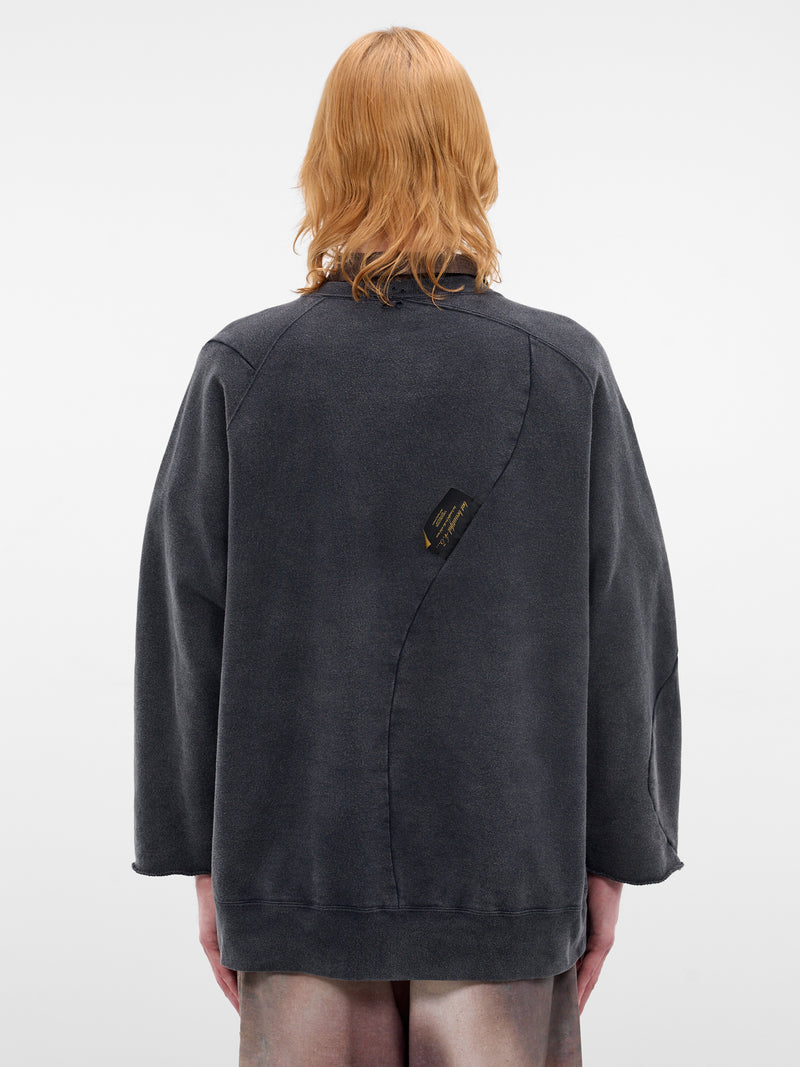 Black Faded Cotton Parasite Sweatshirt (UC1F4808-1-BLACK)