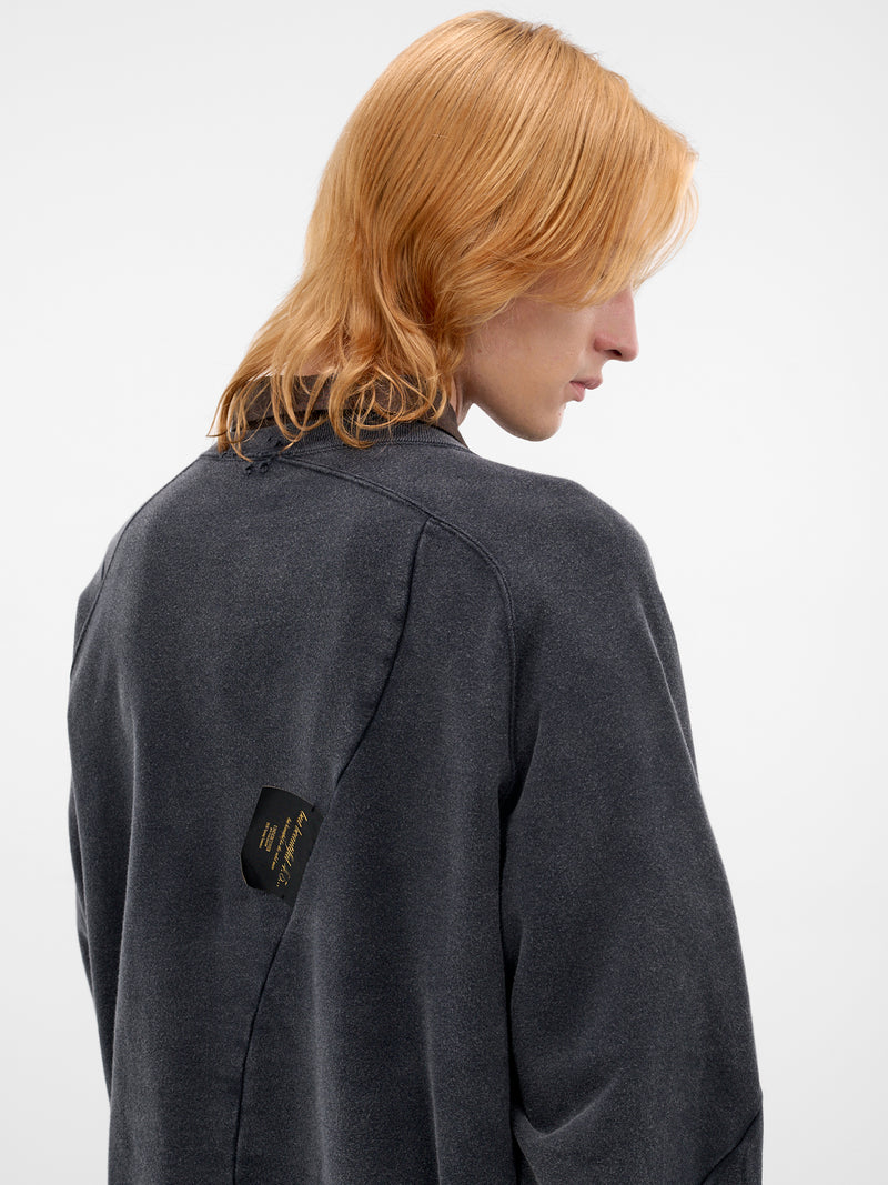 Black Faded Cotton Parasite Sweatshirt (UC1F4808-1-BLACK)