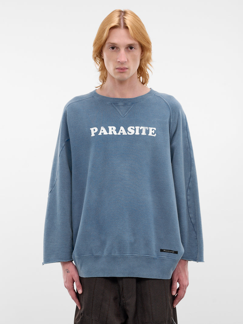 Blue Faded Cotton Parasite Sweatshirt (UC1F4808-1-LIGHT-BLUE)