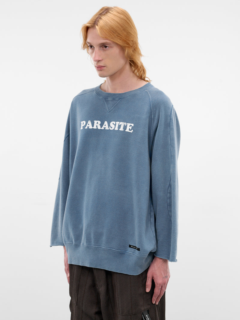 Blue Faded Cotton Parasite Sweatshirt (UC1F4808-1-LIGHT-BLUE)