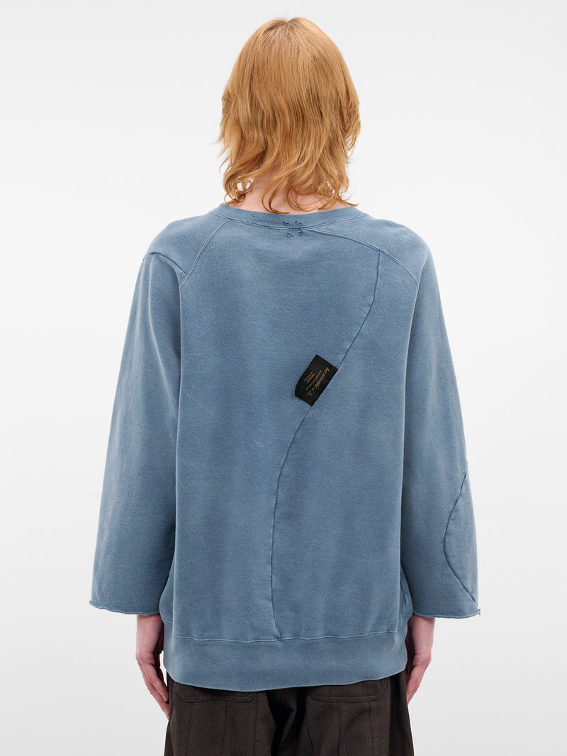 Blue Faded Cotton Parasite Sweatshirt (UC1F4808-1-LIGHT-BLUE)