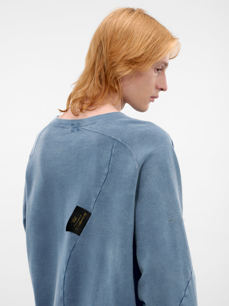 Blue Faded Cotton Parasite Sweatshirt (UC1F4808-1-LIGHT-BLUE)