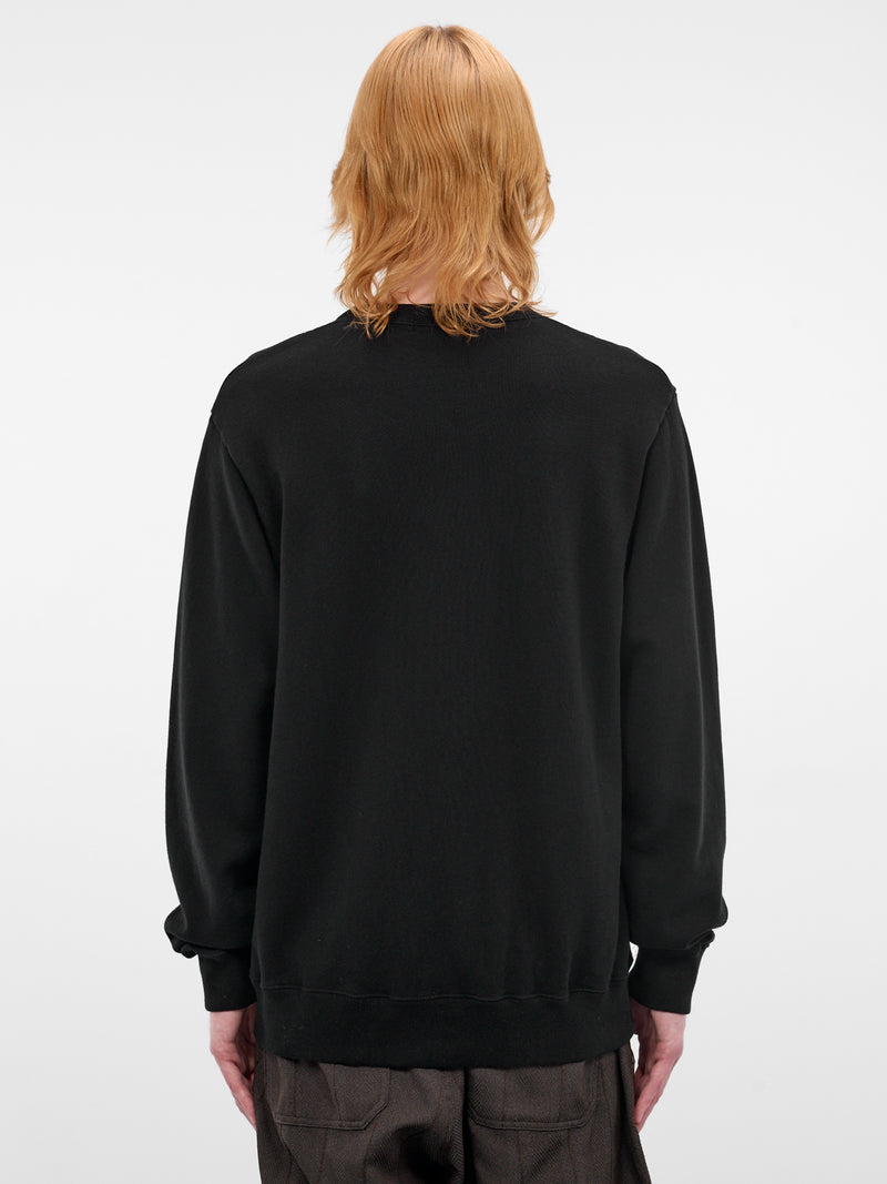 Black Teddy Bear Cotton Sweatshirt (UC1F4891-2-BLACK)