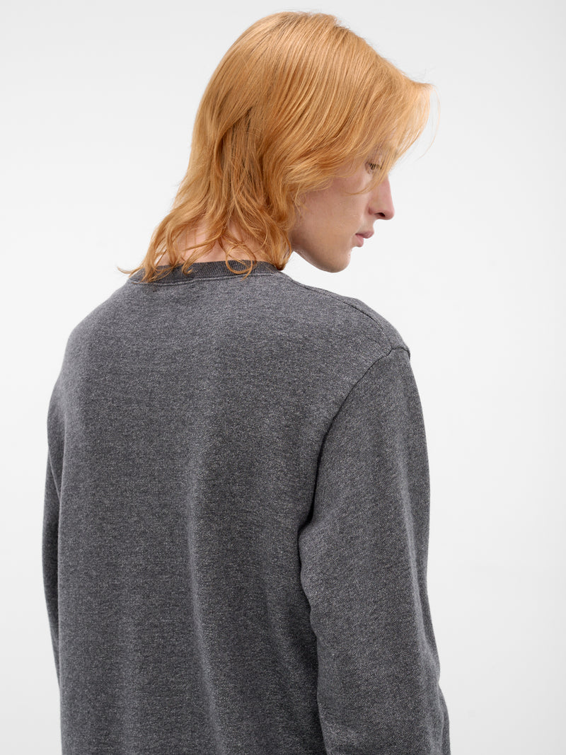 Gray Psychic Child Cotton Sweatshirt (UC1F4891-2-GRAY-BEIGE)