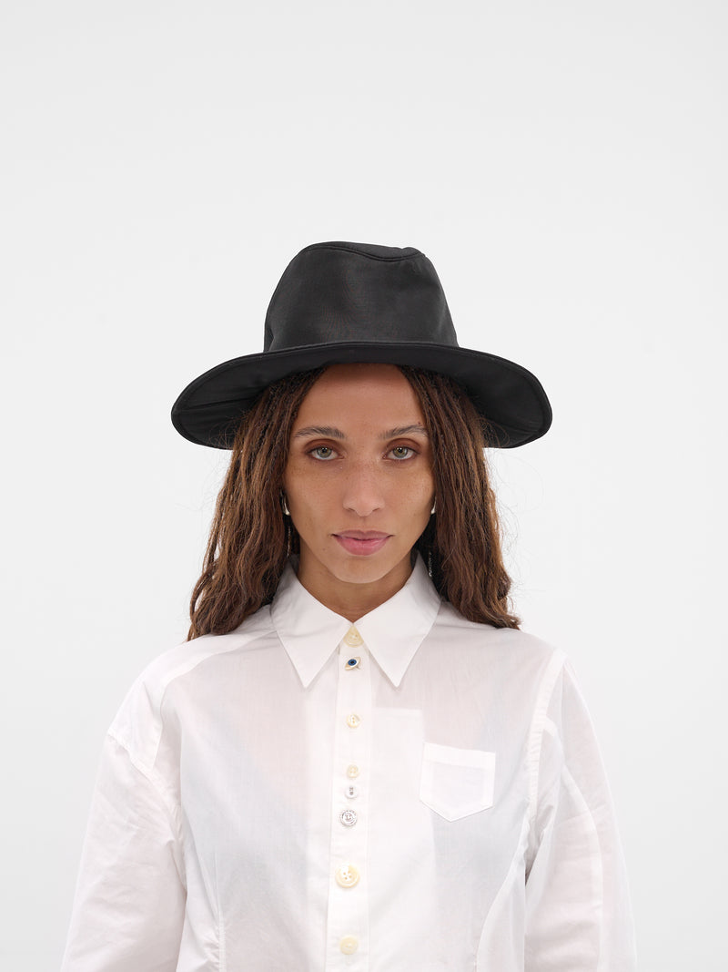 Black Wool Wide Brim Hat (UC2E1H01-BLACK)