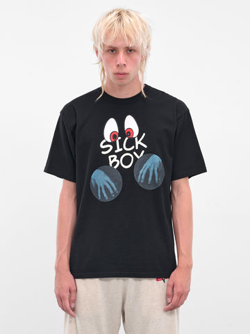 Black 'Sick Boy' Graphic Tee (UC2E3806-BLACK)