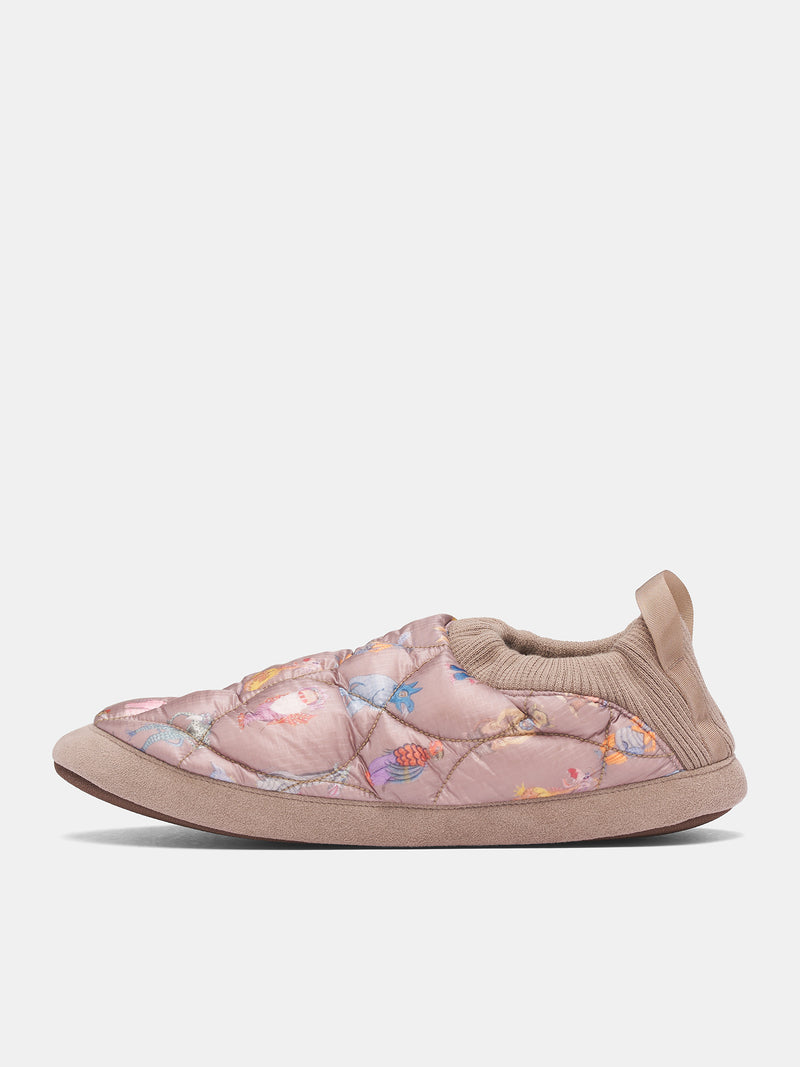 Beige Quilted Print Padded Shoes (UC2E4F02-2-BEIGE-BASE)