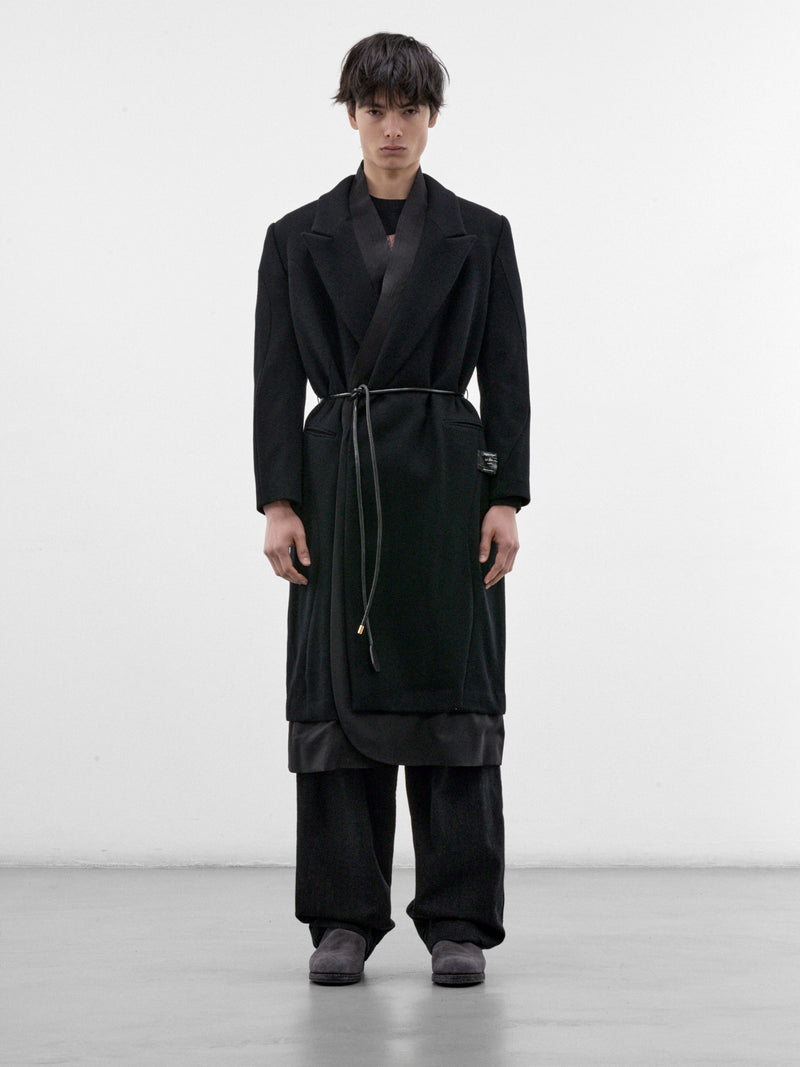 Black Wool-Mohair Coat (UC2F1306-BLACK)