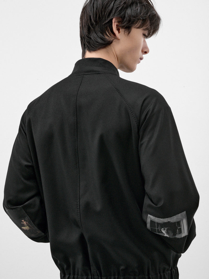 Black Wool Cindy Sherman Bomber (UC2F4210-2-BLACK)