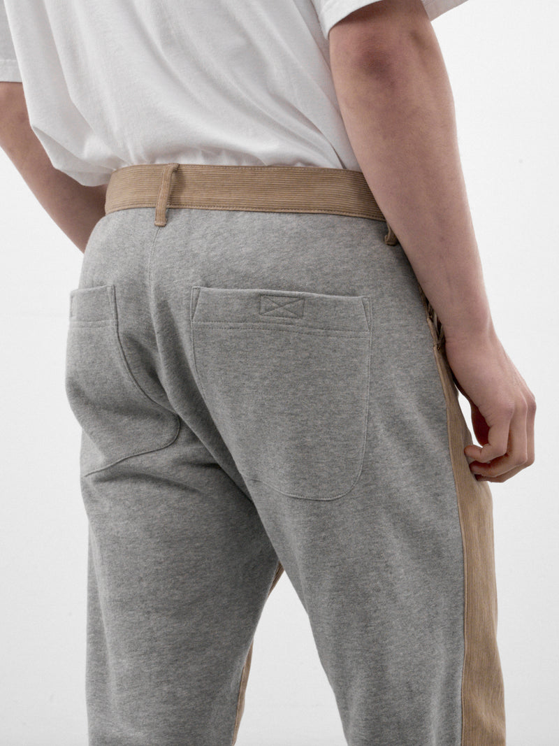 Beige Cotton Corduroy Trousers (UC2F4507-GRAY-BEIGE)