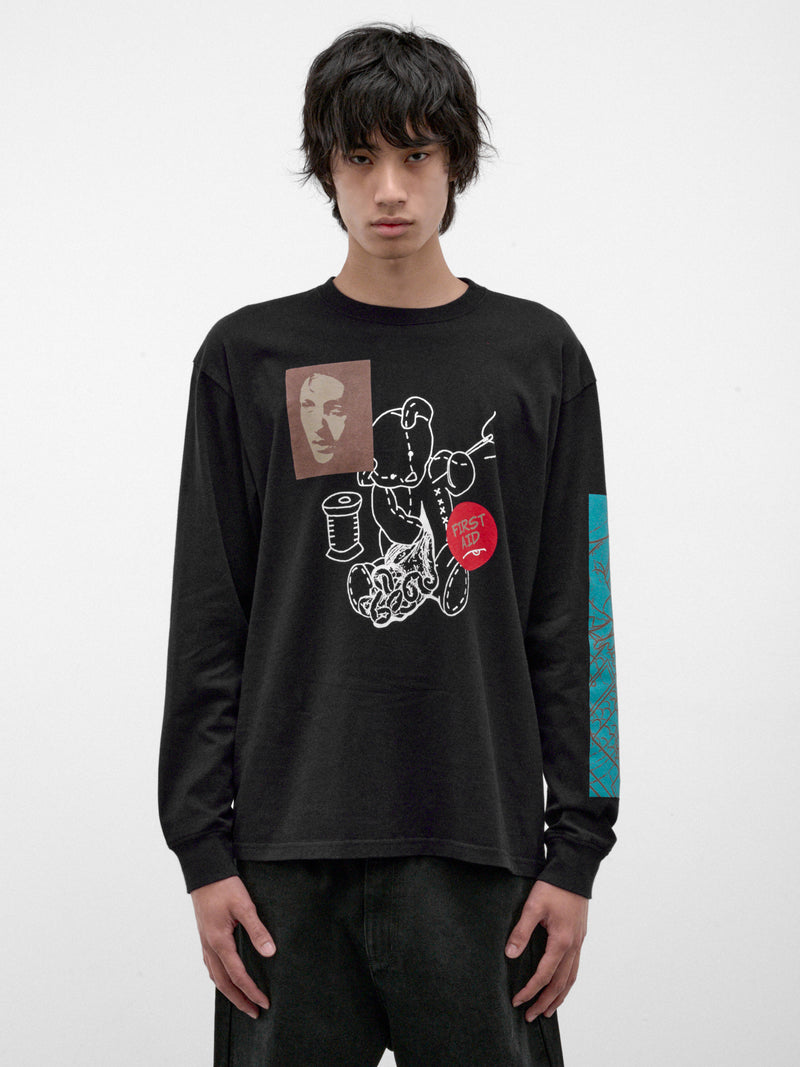 Navy Cotton Graphic Long Sleeve (UC2F4891-NAVY)