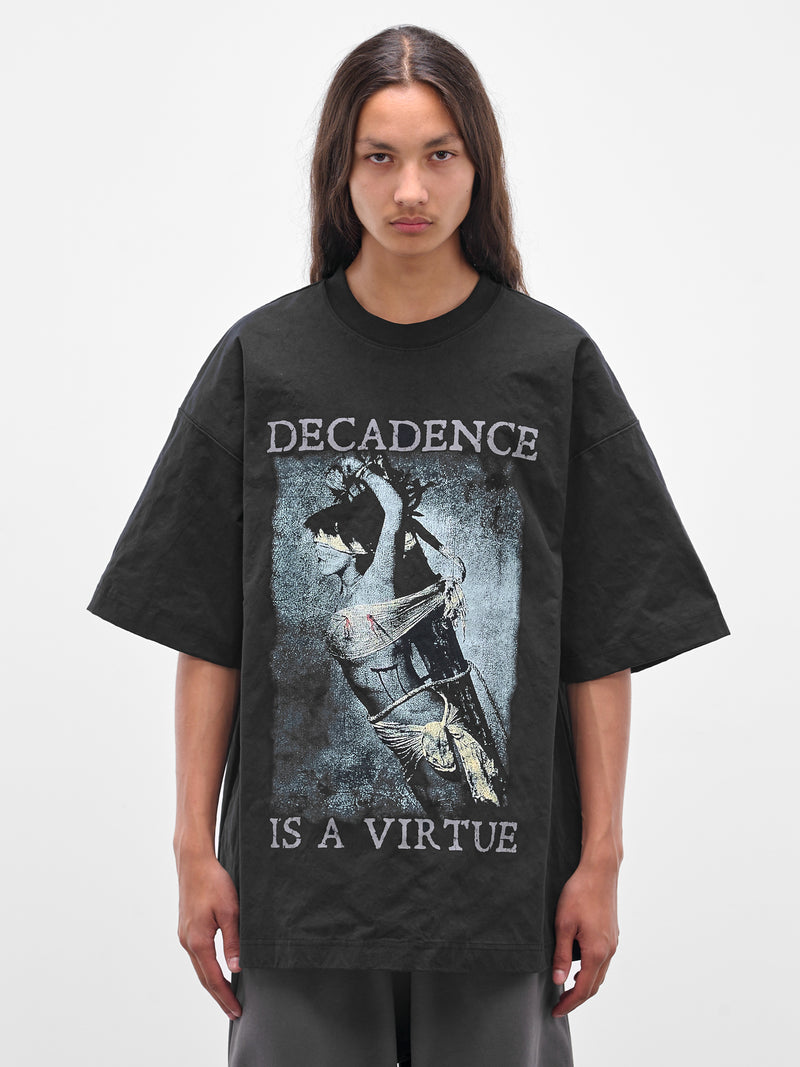 Black Decadence Is A Virtue Tee (UCF76MT951B-WASHED-BLACK)