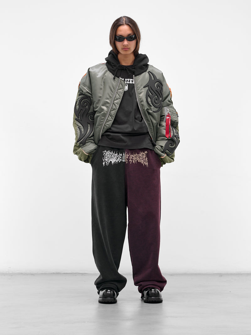 Cradle Of Filth Cut-Up Sweatpants (UCF76SP900BR-BLACK-RED)