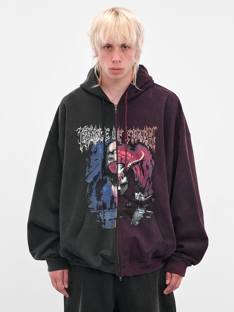 Cut-Up Cradle Of Filth Hoodie (UCF76ZU900BR-BLACK-RED)