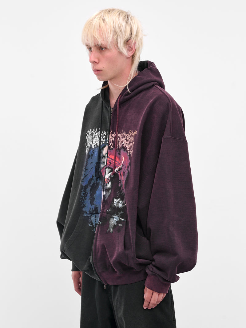 Cut-Up Cradle Of Filth Hoodie (UCF76ZU900BR-BLACK-RED)