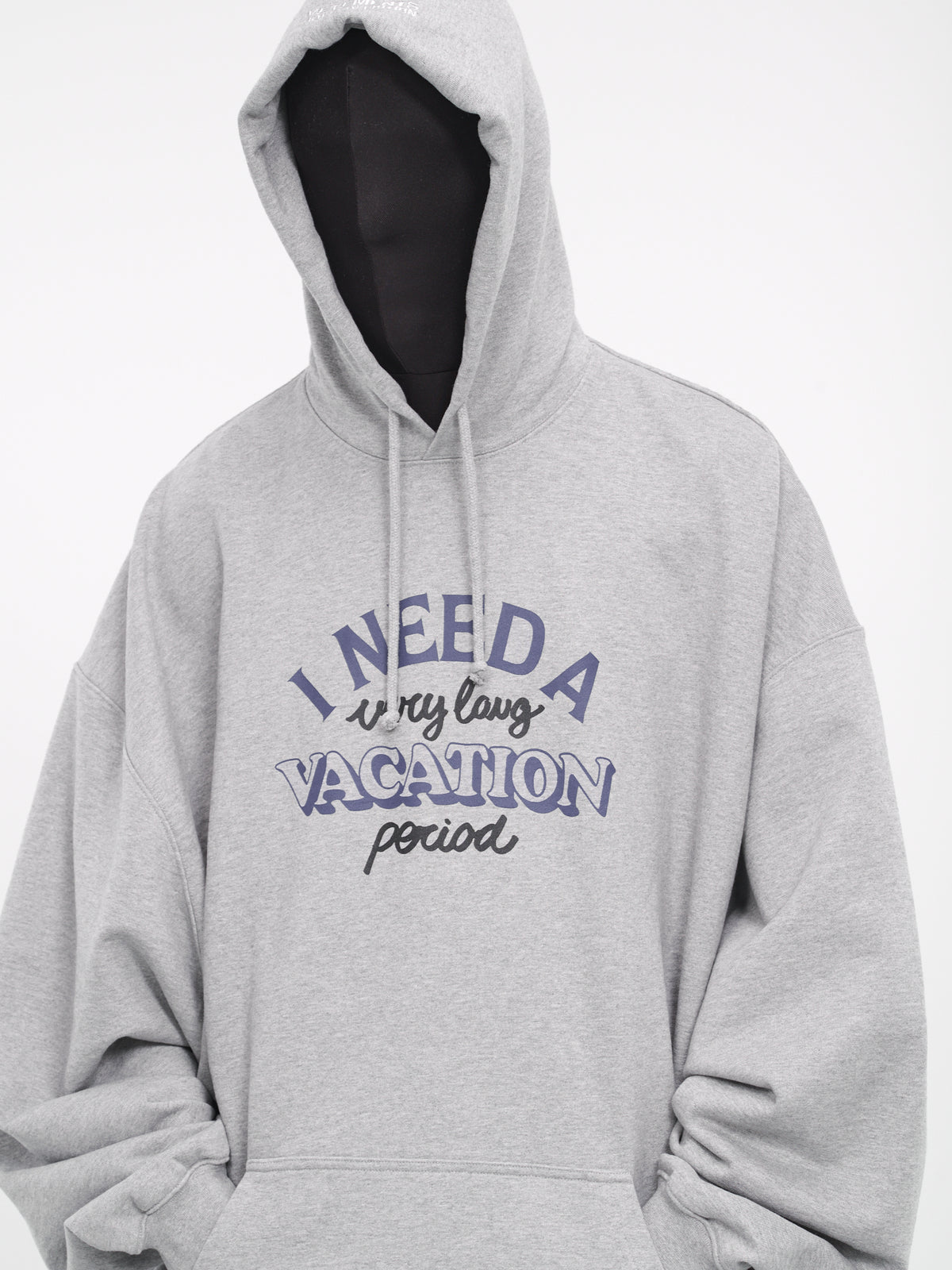 'I Need A Vacation' Hoodie (UE64HD260G-GREY-MELANGE)