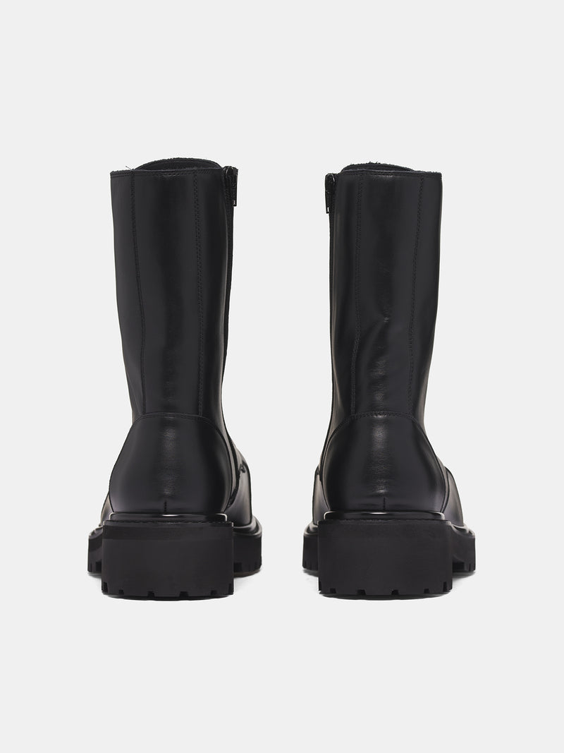 Black Stomp Combat Boots (UH76BT800B-BLACK)