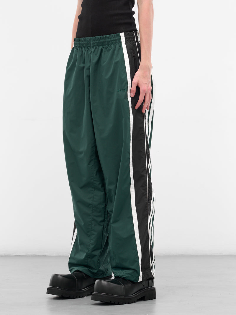 Green Nylon Track Pants (UH76GP500E-GREEN-BLACK)