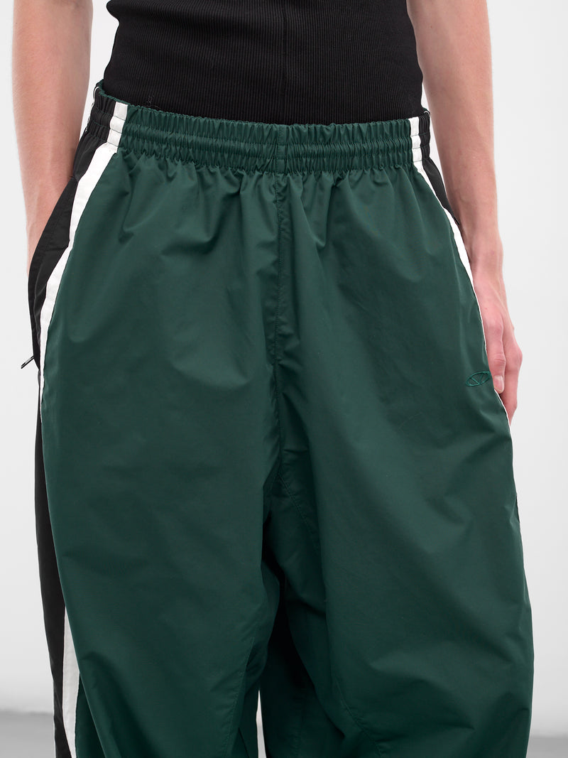 Green Nylon Track Pants (UH76GP500E-GREEN-BLACK)