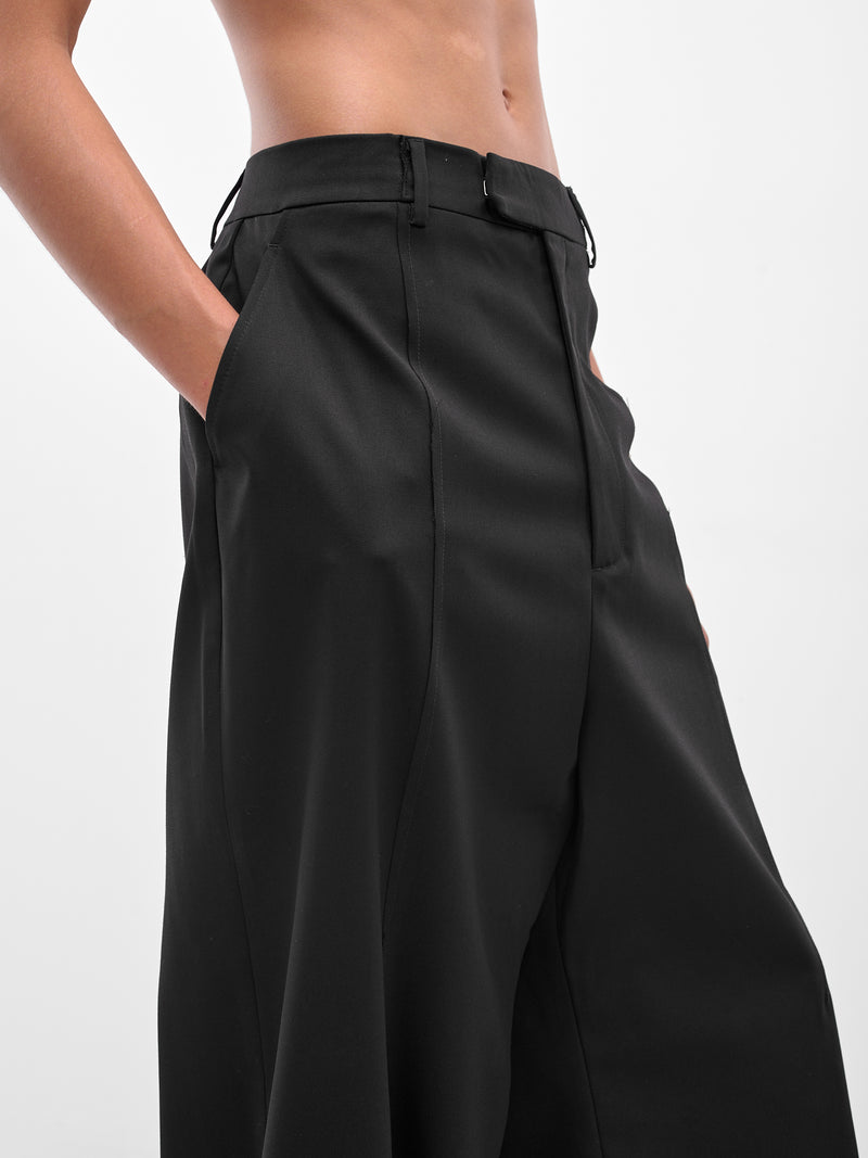 Black Cut Baggy Tailored Pants (UH76TP350B-BLACK)