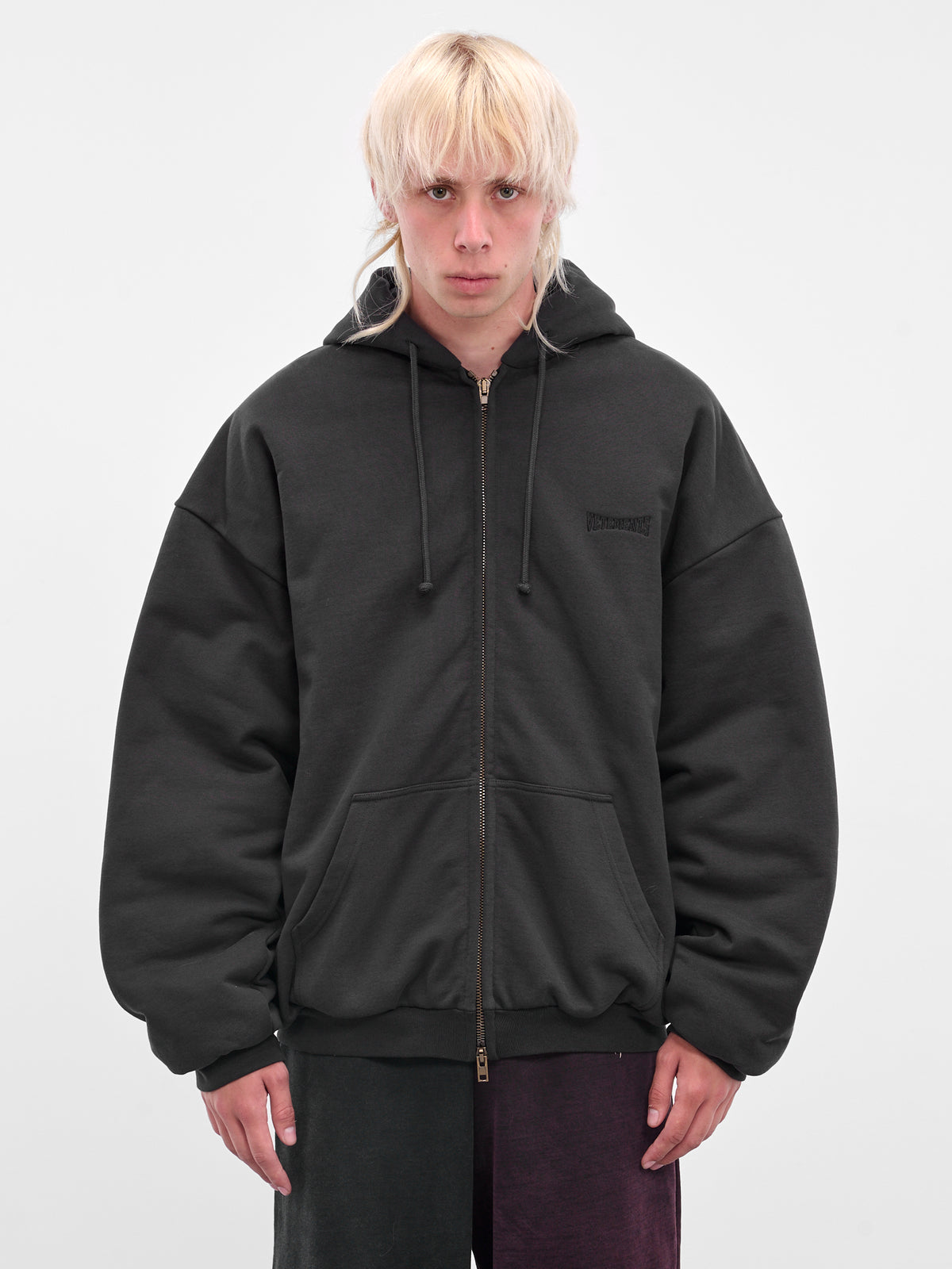 Black Boxing Logo Oversized Hoodie (UH76ZU860B-WASHED-BLACK)