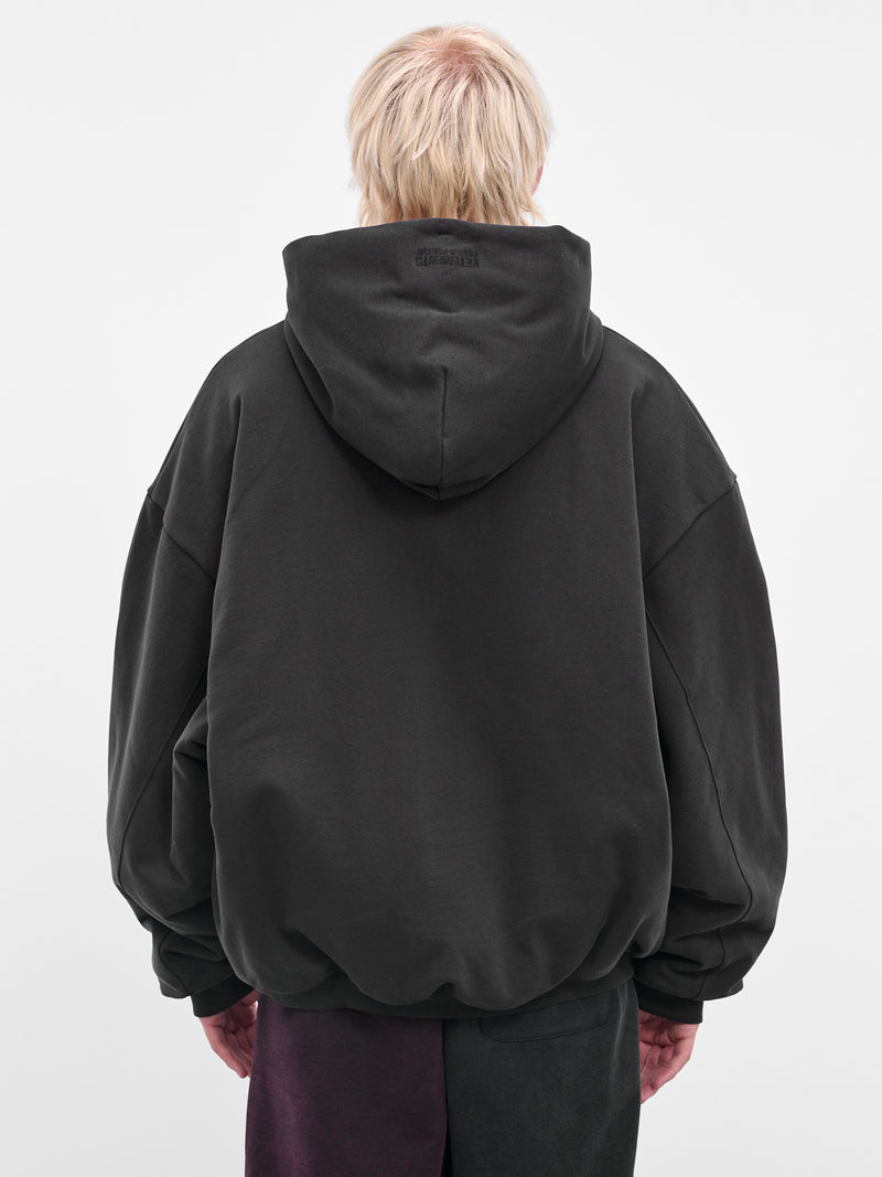 Black Boxing Logo Oversized Hoodie (UH76ZU860B-WASHED-BLACK)