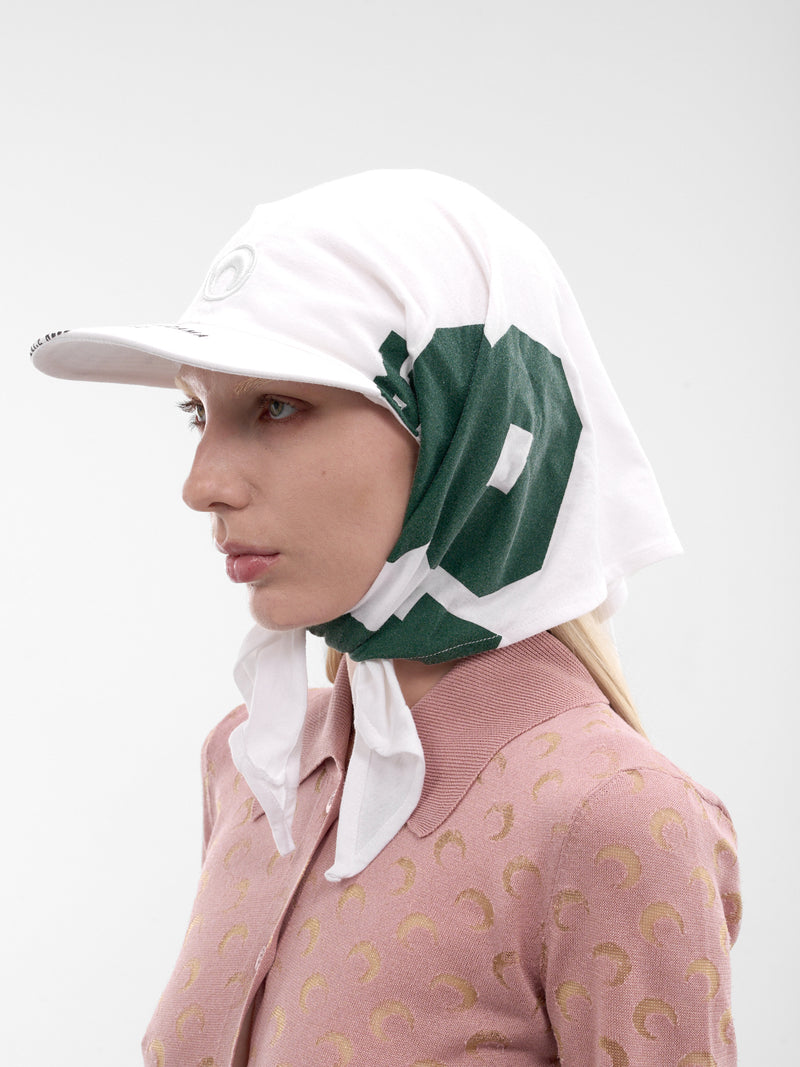 White Regenerated Graphic T-Shirt Cap (UHG029AUJER0003-WH10-WHITE)