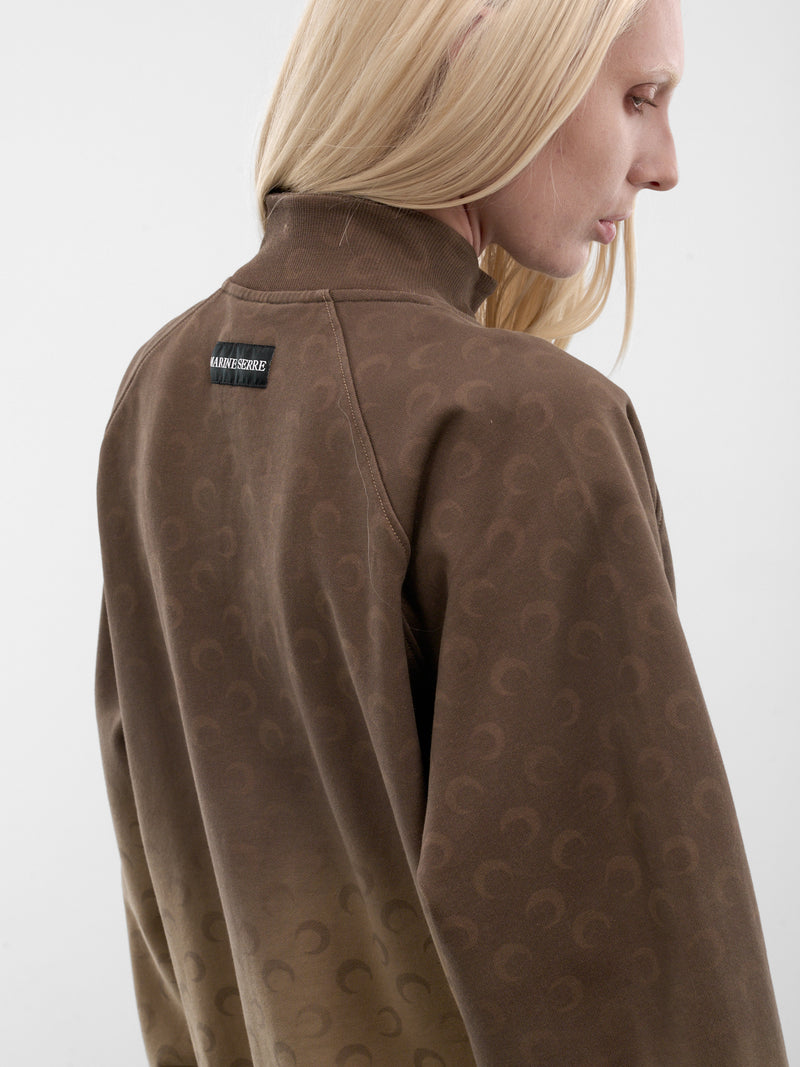 Brown Gradient Moon Zip Jacket (UJA081ACJER0073-BG40-TAUPE)