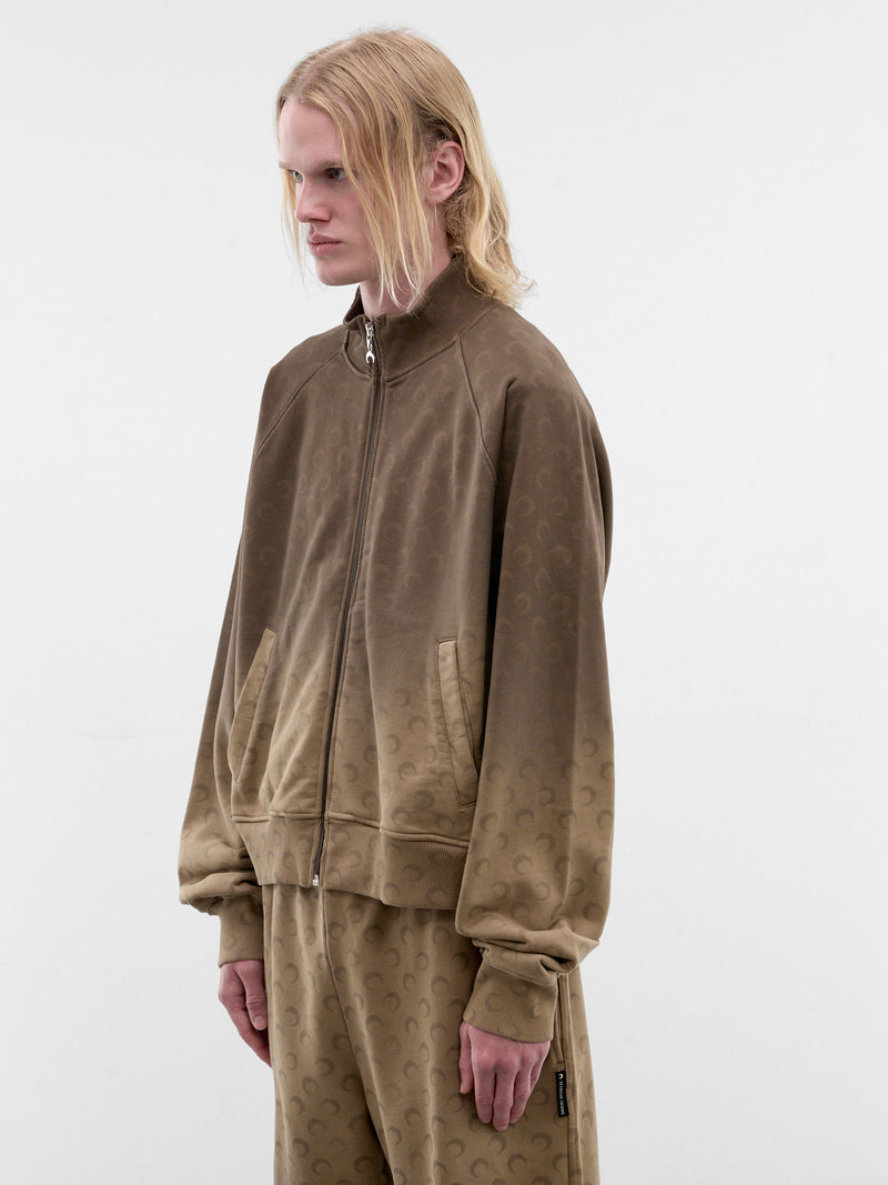 Brown Gradient Moon Zip Jacket (UJA081ACJER0073-BG40-TAUPE)