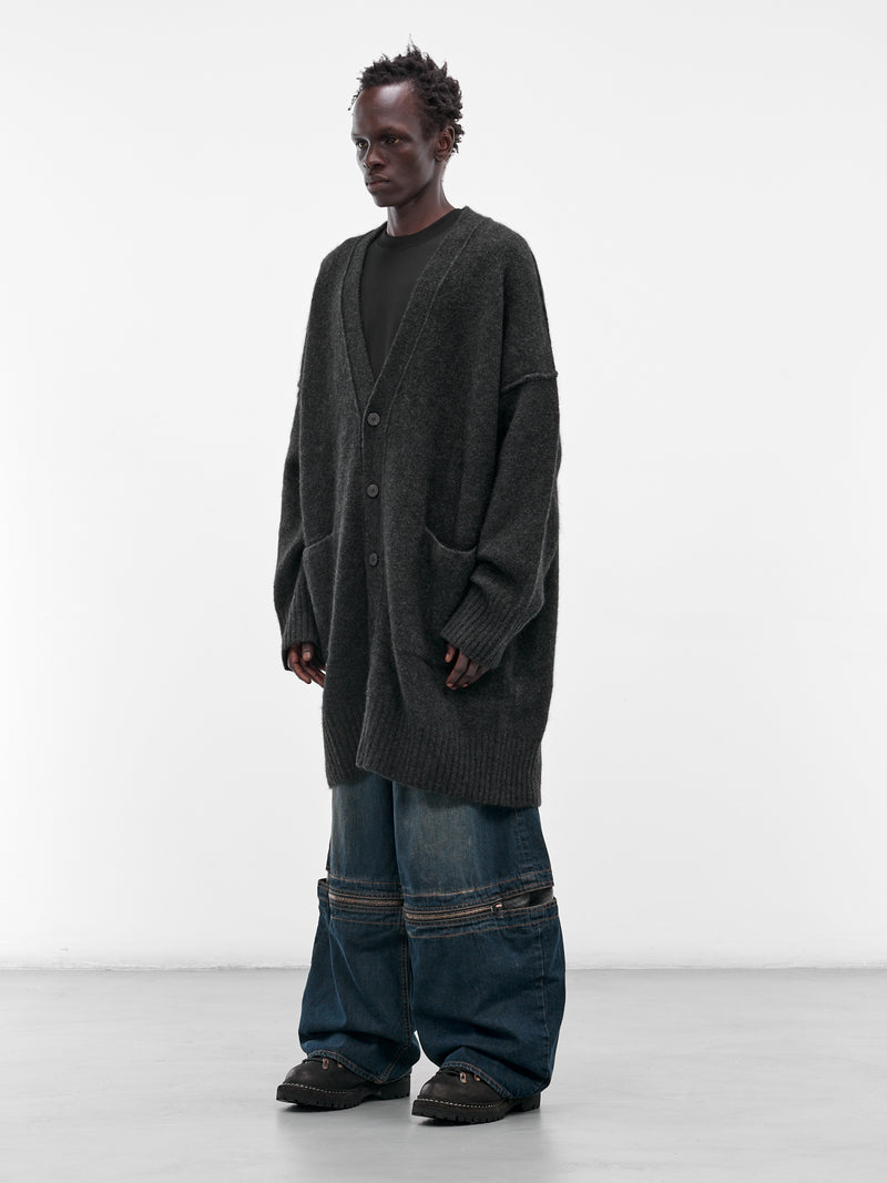 Gray Yak Knit Oversized Cardigan (UK06F25-GRAPHITE)