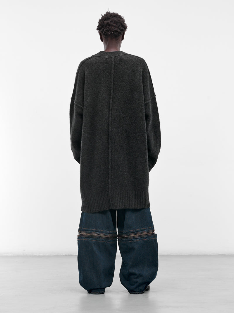 Gray Yak Knit Oversized Cardigan (UK06F25-GRAPHITE)
