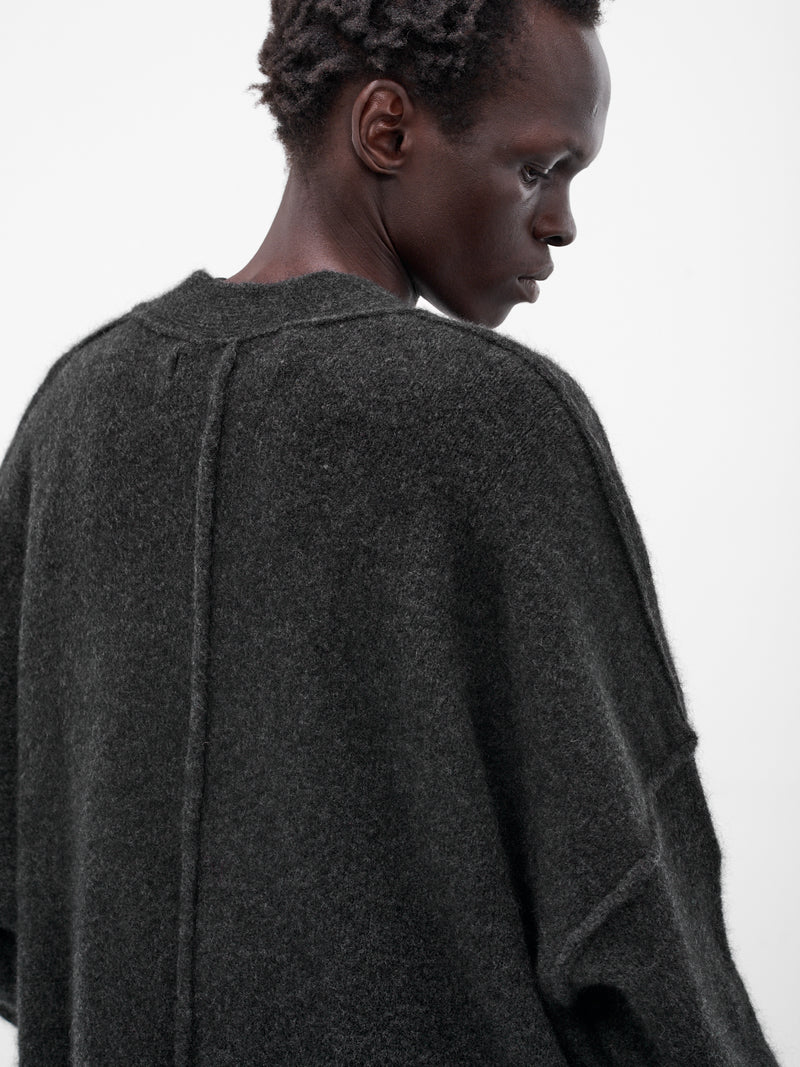 Gray Yak Knit Oversized Cardigan (UK06F25-GRAPHITE)